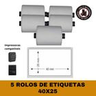 Etiqueta Adesiva 40x25 P/ Mini Impressora Ou Pos58 - 5 Rolos