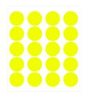 Etiqueta Adesiva Amarelo Fluorescente 19mm
