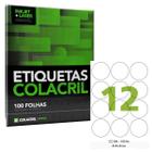 Etiqueta Adesiva Carta Redonda CC194 63,5 mm 100 Folhas Colacril