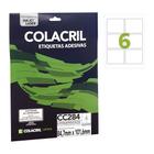 Etiqueta Adesiva Colacril Carta CC284 84,7mmX101,6mm 25Fls