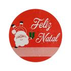 Etiqueta Adesiva Feliz Natal Noel - Vermelho - com 60 un. Rizzo