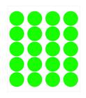 Etiqueta Adesiva Verde Fluorescente 19mm