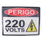 Etiqueta Adesivo Perigo 220 Volts - Resinado