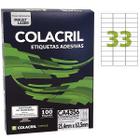 Etiqueta Impressora A4 25 X 64MM 100 FLS CA4356 Colacril