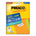 Etiqueta inkjet/laser carta 6089 com 10 folhas Pimaco