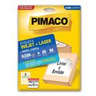 Etiqueta inkjet/laser carta 6286 com 25 folhas Pimaco