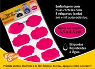 Etiqueta Vinil Rosa Pink Adesiva para Caneta Giz Líquido