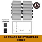 Etiquetas Adesivas 40x25 para Mini Impressora - 10 Rolos - TITANNET