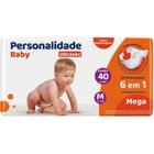 Foto da Eurofral fralda infantil personalidade baby ultra sec mega tamanho medio com 44fraldas, s