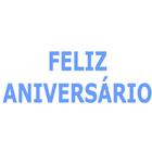 Eva letra Feliz Aniversário azul 13cmx10cm ref 5410