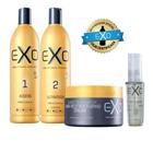 Exo Hair Exoplastia Capilar Kit de Alisamento 2x500ml + Nanotron Mask 250g + Shine 'N' Bright 30ml