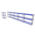 Expositor 6 mini porta pallet 250 kg 180x200x60 (CxLxP) cinza com azul sem bandejas