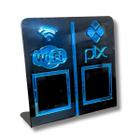 Expositor DUPLO WI-FI - PIX - Preto com Azul - Lm Balcoes