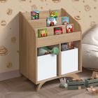 Expositor Livreiro Infantil Aveiro Oak Com 2 Cubos Brancos Aron Shop Jm