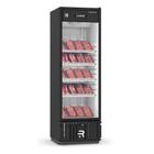 Expositor Vertical para Carnes Refrimate 570 Litros Porta Vidro Preto e Branco 220V VCCA570PV