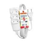 Extensao Eletrica 10 Metros 2x0.75mm Branca Megatron - MEGACABOS IND. E COM. DE CABOS ESPECIAIS LTDA