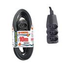 Extensão Megatron -- Cabo PP -- Plano -- 3x0,75 -- 10 Metros --  Preta