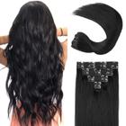 Extensões de cabelo Clip In JIAMEISI Human Hair 120g, 8 unidades, 40 cm