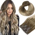 Extensões de cabelo hotbanana Ombre Walnut Brown/Ash Brown 120g