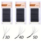 Extensões de Cílios 3D, 4D e 5D - Formato W, Floração Automática, Leve e Natural