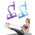 Extensor Elastico Vertical Duplo Mini Remo Azul Yoga Fitness - MB FIT