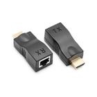 Extensor Hdmi 3D 30 Metros 1 Via Cabo De Rede Rj45 Cat5e/6