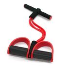 Extensor Para Exercicio Fisico Elastico 4 Tubos Vermelho