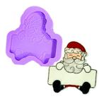 F1208 molde de silicone papai noel natal confeitaria biscuit