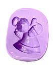 F1554 molde de silicone anjo com harpa confeitaria biscuit