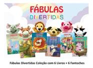 Fábulas Divertidas Coleção Com 6 Livros + 6 Fantoches