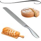 Faca Chef Cozinha Serra Gourmet Para Pão Artesanal Confeitaria Profissional Picanheira Premium Em Aço Inox