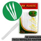 Kit Refeição Reforçado Garfo + Faca Sachê Embalados Branco Maxplastic - 500  Pares (CX10x50)