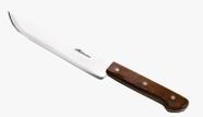 Faca inox cabo em madeira lamina 225 mm hickmann 30/9