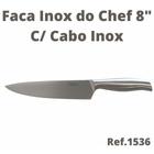 Faca Inox do Chef 8 Polegadas Cabo Inox - Chef Line