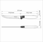 Faca para Churrasco Tramontina Ipanema com Lâmina em Aço Inox e Cabo de Polipropileno Cinza 5"