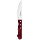 Faca Talher para Churrasco Jumbo Tramontina Aço Inox Madeira Tratada Polywood Vermelho