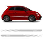 Faixa Adesivo Fiat 500 2009/2017 Lateral Prata Decorativo