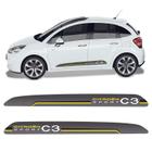 Faixa Citroen C3 Sport 2013/2019 Adesivo Lateral Amarelo