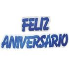 Faixa Decoração Feliz Aniversário Glitter Azul - 01 unid
