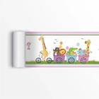 Faixa Decorativa Adesiva Infantil Papel De Parede Bicicleta Animais