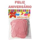 Faixa Decorativa "feliz Aniversário" Glíter Rosa Neon 12CM - Make