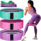 Faixa Elástica Exercicios Kit 3 TheraBands para Treino Academia Pilates Fisioterapia 3 Resistencias Mini Band Yoga Alongamento Recuperação