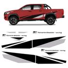 Faixa Hilux Gr Toyota Gazoo Racing 2018/ Adesivo Prata/preto - SPORTINOX