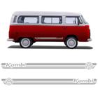 Faixa Lateral Kombi Logo Volkswagen Adesivo Decorativo Prata - SPORTINOX