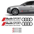 Faixas Audi Sport Germany Lateral Traseiro Preto Genérico