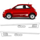 Faixas Fiat 500 Sport Adesivo Branco Lateral Decorativo Par - SPORTINOX