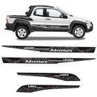 Faixas Fiat Strada Adventure Locker 2008/2013 Adesivo Preto