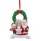 Família de 3 ornamentos de Natal personalizados Papai Noel & Sra. Claus Mais Um Presente de Ornamento de Natal elfos para avós netos