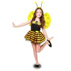 Fantasia Abelhinha Bee Bee Infantil com Tiara e Asa