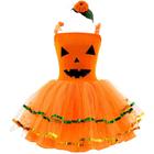 Fantasia Abobora Infantil Halloween Com Tiara Abobora - Fantasias Carol CM